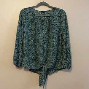 west kei Green Long Sleeve Blouse